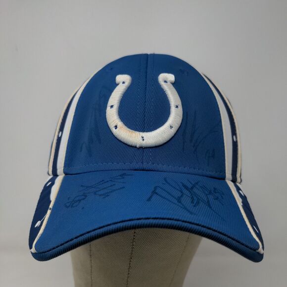 Reebok Men's NFL Indianapolis Colts Hat Blue OSFA Autographed Signed Multiple - Picture 2 of 16